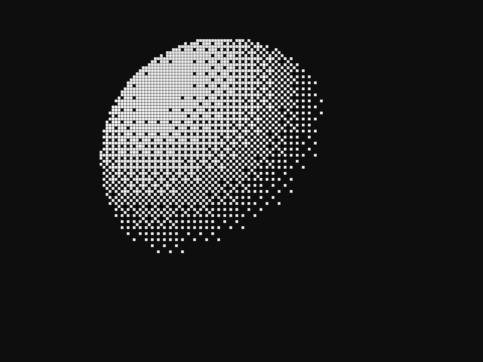 A dithered sphere on black